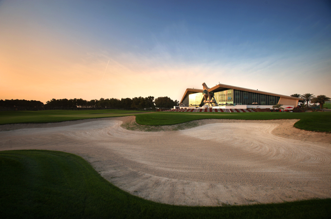 World famous clubhouse at Abu Dhabi Golf Club