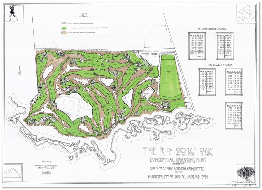 Master plans for the Olympic Golf Course in Rio, Brazil 2016 - photo www.rio2016.com