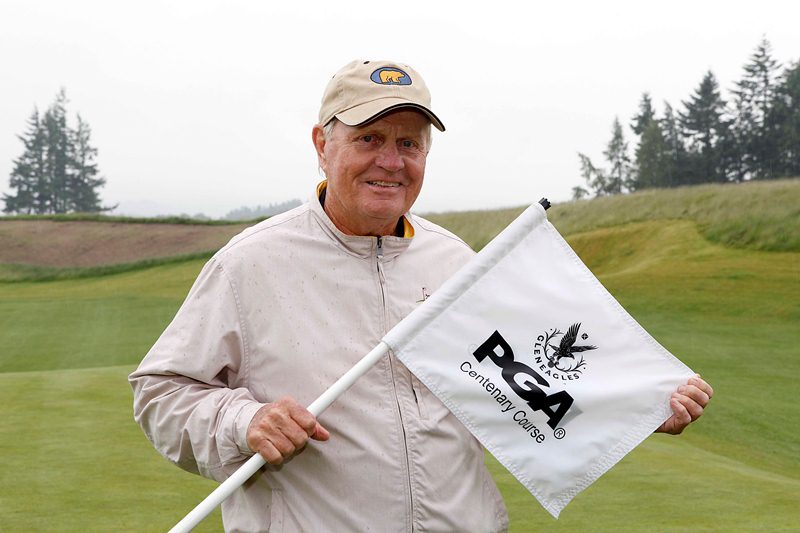 Jack Nicklaus visit's The Gleneagles Hotel to see the changes to the newly reopened PGA Centenary Course, Host Venue for the 2014 Ryder Cup