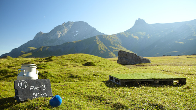 pop up golf course swiss alps